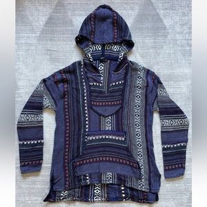 Forever 21 Women's Multicolored Hooded Knit Pullover Sweater Small